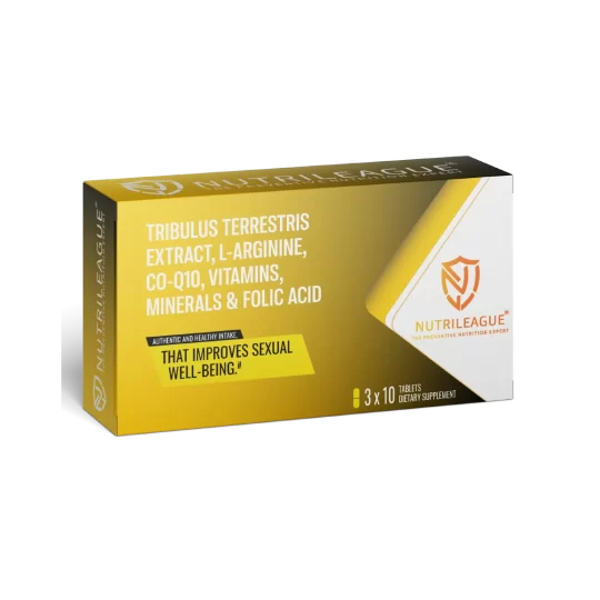 NUTRILEAGUE’S Tribulus, L-Arginine, CoQ10, Vitamins, Minerals & Folic Acid Tablets